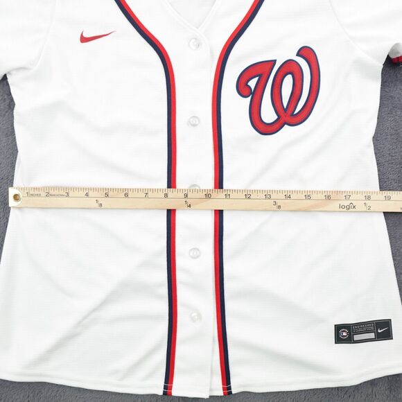 Washington Nationals Jersey Womens Large White Patrick Corbin 46 Mlb Baseball - Picture 5 of 16
